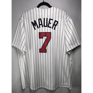 Minnesota Twins Majestic Joe Mauer #7 Baseball Button Up Jersey Size XL